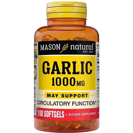 Натуральна добавка Mason Natural Garlic Oil 1000 mg, 100 капсул