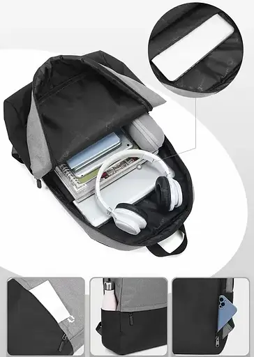 Рюкзак міський Tigernu T-B9325 18л 15.6" Gray (17184) - фото 7