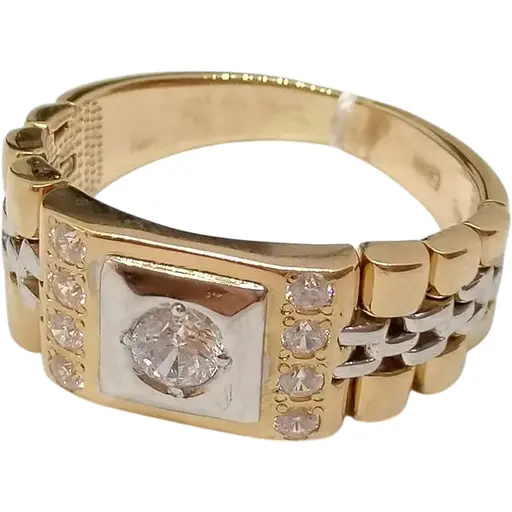 Золотое кольцо Золотой век с фианитами. 19065/01/1/72 19