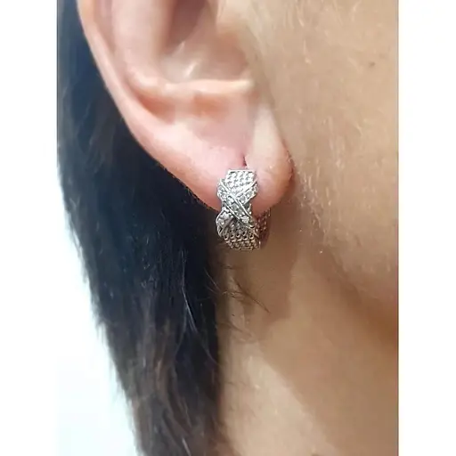 Срібні сережки Premium з фіанітами. 2370Р - фото 2