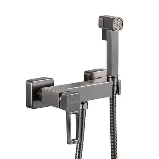Гігієнічний душ Gappo зовнішнього монтажу 150 мм Gungrey G2017-9, графітовий хром - фото 1