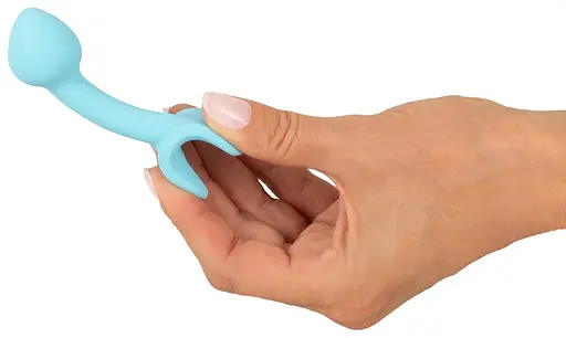Анальна пробка Cuties Mini Butt Plug 7.1 см (блакитний) - фото 6