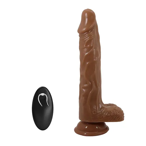 Реалистичный вибратор Baile Beautiful Encounter Bodach Remote Control 21 см коричневый - фото 4