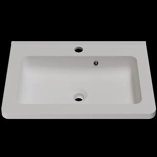 Раковина матова врізна Amidicon Passage 60 593x415 з литого каменю PASSAGE_60_MAT, Білий матовий - фото 1