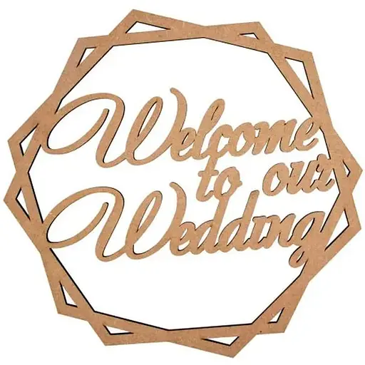 Напис декоративний Rosa Talent Welcome to our wedding МДФ 42х42 см