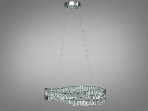 Светодиодная подвесная люстра хром 86 Вт пульт - фото 4