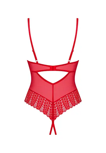 Боді Obsessive Ingridia M/L червоний - фото 6