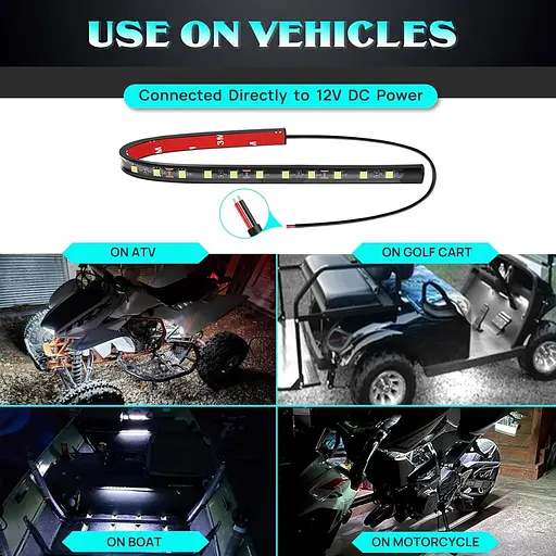 Світлодіодна стрічка Alopee 6 шт. водонепроникна 32 см біле світлодіодне підсвічування - фото 2