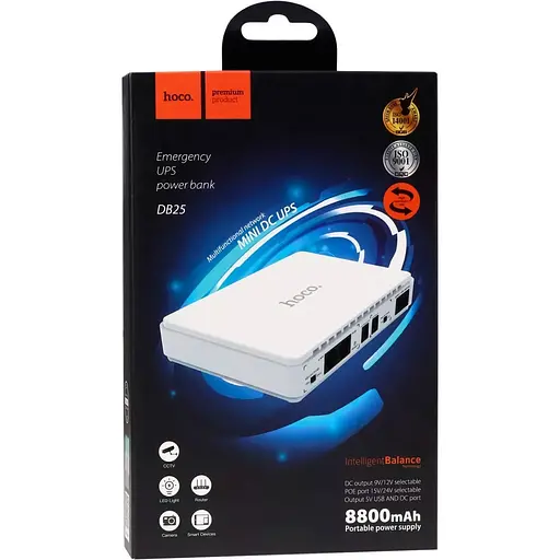 Источник бесперебойного питания (ИБП) для роутера Hoco DB25 Smart Mini UPS 5V/9V/12V 8800 mAh (101134) - фото 5