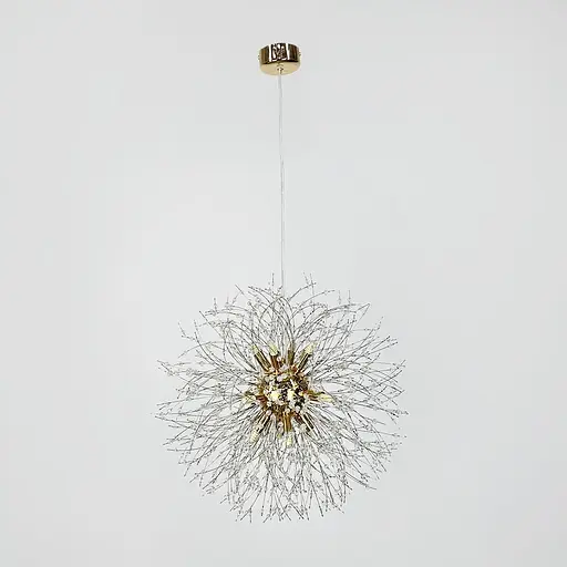 Пушистый подвесной светильник-шарик в виде одуванчика в золотом корпусе Ø 55 см | Line F | Арт. AS155/550 P GD - фото 7