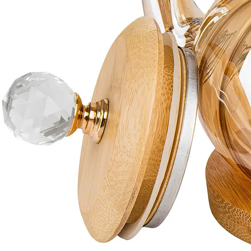 Заварник Elisey из жаропрочного стекла Пуэр с бамбуковой крышкой 1000 мл - фото 6