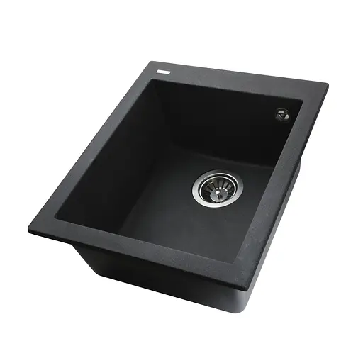 Гранитная мойка Globus Lux Lama графит 410x500 мм А0001, Графит - фото 2