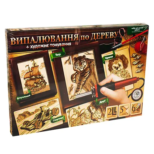 Набор для творчества "Выжигание по дереву" Danko Toys WD-01-01-02U Укр Вид 1 - фото 1
