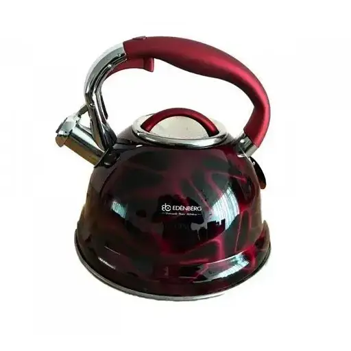 Чайник со свистком 3 л Edenberg металлический корпус EB-1911 красный - фото 3