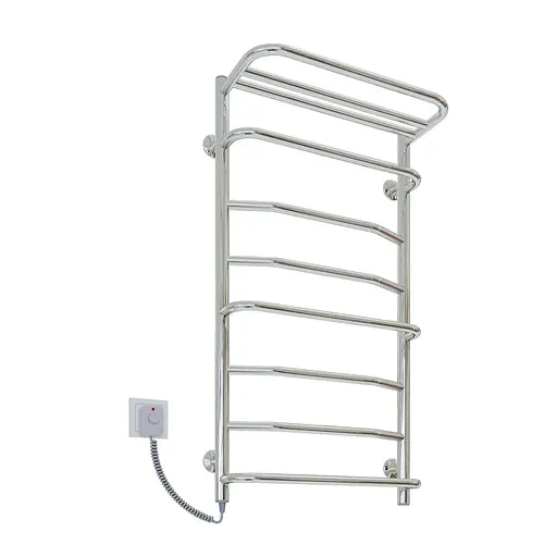 Электрический полотенцесушитель Kosser Лотос 900x500/8 ЕL рег. ДЛ02EL, Хром, Левое - фото 1