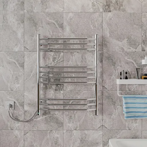 Электрический полотенцесушитель Kosser Трапеция Элит 800x600/11 EL ДТЕ05EL, Хром, Левое - фото 6