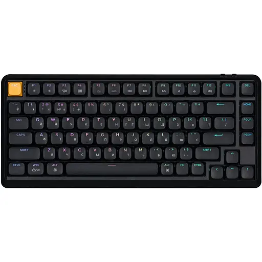 Keychron Клавіатура механічна J1 82Key, K pro Banana, WL/BT/USB-A, QMK, Hot-swap, EN/UKR, RGB, чорний