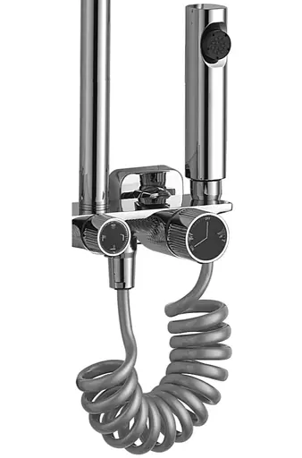 Душова система Rea Helix chrom з виливом REA-P6620, Хром - фото 6