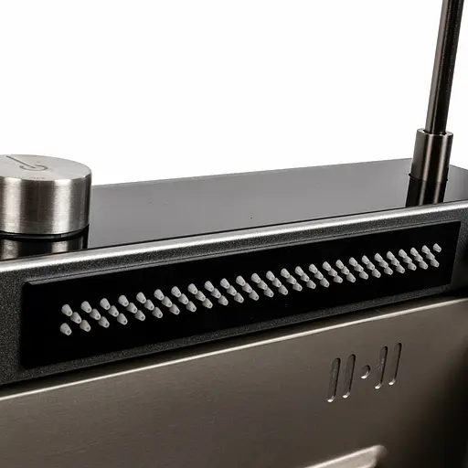 Кухонна мийка 75x45D PVD сіра Platinum Handmade Водоспад, Нержавіюча сталь - фото 7