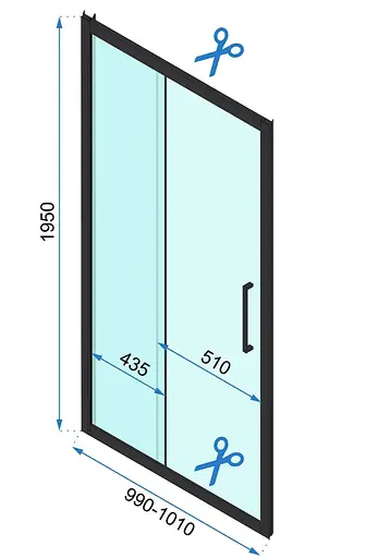 Душевые двери Rea Rapid Slide 100 хром REA-K5600 - фото 6