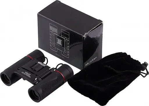 Бинокль Bassell 10x22 с чехлом Черный - фото 2