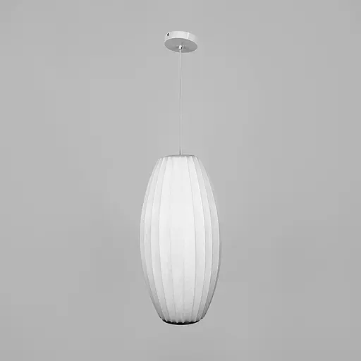 Дизайнерський світильник із полімерним овальним абажуром Ø28x55 см Line F AK05-280 x 550 Білий - фото 6