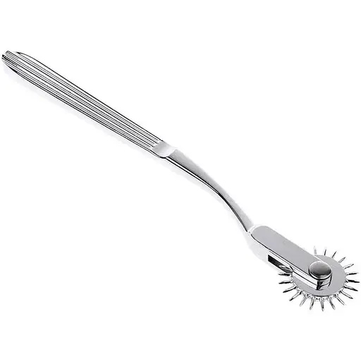 БДСМ масажер Вартенберга металевий Nervenrad Wartenberg сріблястий