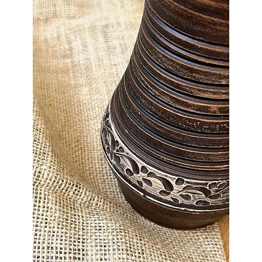 Компотник 1.5 литра керамический (глиняный) резной с ручкой   - фото 8