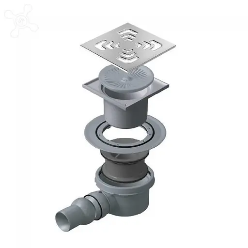 Трап для душу Pestan Confluo Square-1 боковий 15x15 см 30412 - фото 2