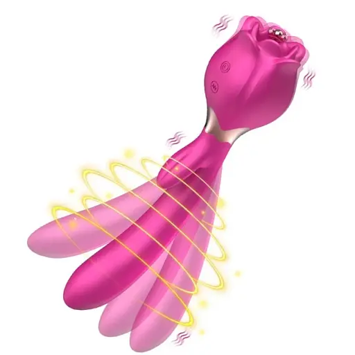 Вібратор I’MCUM Rose Twist з вібрацією, обертанням та насадками (IM-ZDB211)