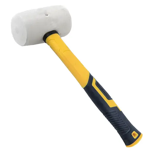 Киянка гумова Sigma 680 г фібергласова рукоятка. біла (4317311) - фото 1