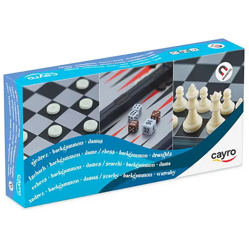 Настільна гра CAYRO Магнітні шахи-шашки-нарди (поле 24х24 см) (415) - фото 1