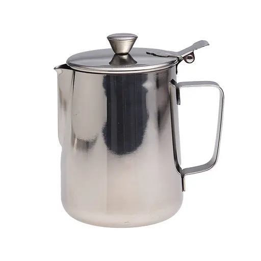 Молочник із нержавіючої сталі з кришкою KM 4386 – 600 мл, Kamille Сріблястий 87476 - фото 5