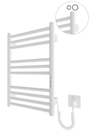 Электрический полотенцесушитель HF Greenwich 570x430 white matte 6.1.0300.06.WM, Белый матовый, универсальное (коннектор), Электронный - фото 1