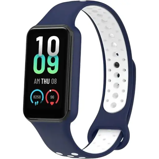 Ремешок DK CDK Silicone Sport Band Nike для Xiaomi Mi Band 8 Active (016243) (blue / white)