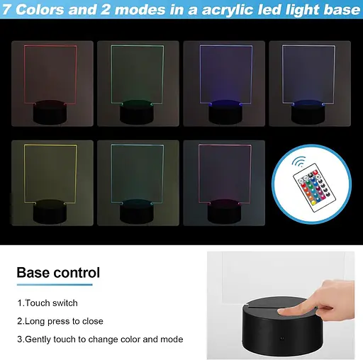 Набір акрилових ламп Palmcee 3D Night Light DIY 10 шт. 16 кольорів 4 режимами - фото 7