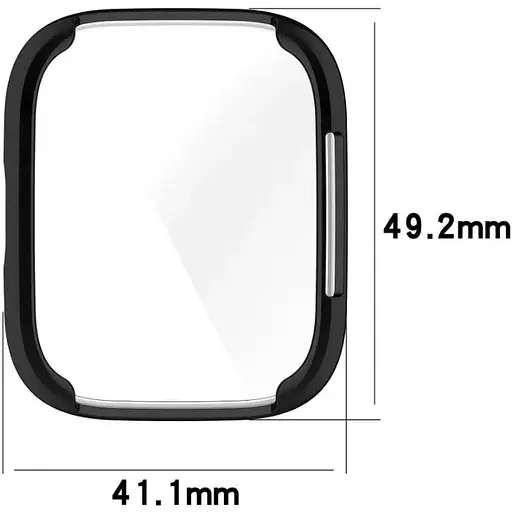 Чехол-накладка DK Silicone Face Case для Xiaomi Redmi Watch 3 Active / 3 Lite (black) - фото 3