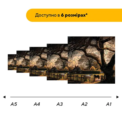 Пазл деревянный Отдых на ферме, А5, Картонная коробка 35 элементов - фото 2