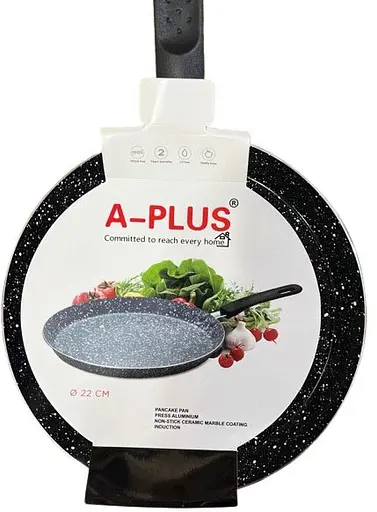 Сковорода для блинов A-Plus 1510 Pancake pan мельничная с гранитным покрытием 22 см - фото 3