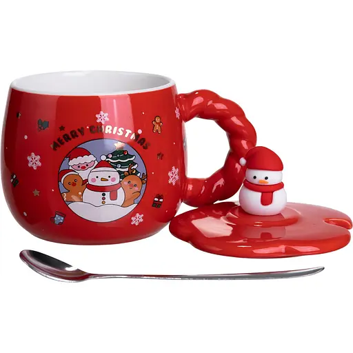 Чашка порцелянова Christmas Wonderland 400 мл з кришкою  FM-CS-20C - фото 2