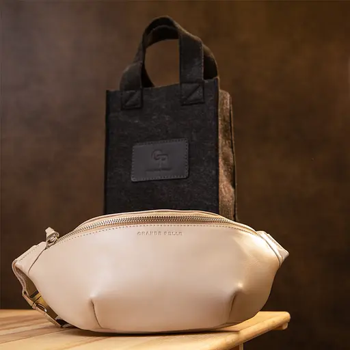 Сумка на пояс кожаная Grande Pelle 30х13х7 см sum0015034 - фото 8