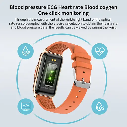 Годинник Smart Mioband Nano+ Orange, 2 ремінця - фото 4