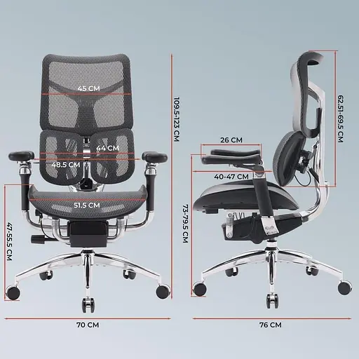 Игровое кресло Sihoo DORO S300 Mesh Dark Grey (S300-M201) - фото 11