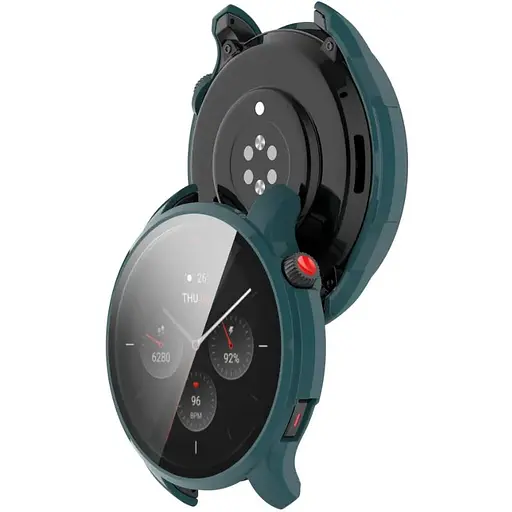 Чехол-накладка DK Пластик Gloss Glass Full Cover для Xiaomi Amazfit GTR 4 (green) - фото 2