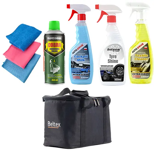 Міні-набір CarLife по догляду за машиною з органайзером Beltex (na_9) - фото 1