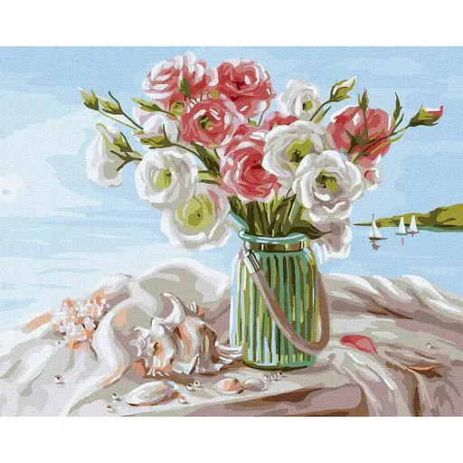 Картина по номерам "Натюрморт біля моря" ©Юлія Томеско Ideyka KHO5609 40 x 50