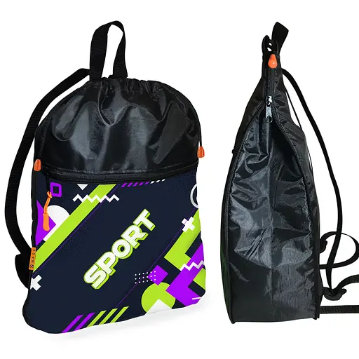 Рюкзак-мішок для взуття, спортивної форми Sport дитяча сумка для змінки з розширювачем (01409)