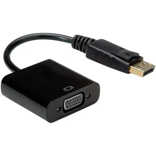Перехідник-конвертер DisplayPort (M) - VGA (F) Чорний - фото 1