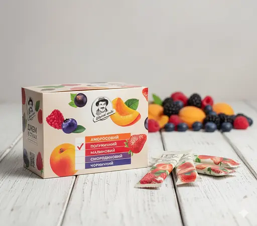 Джем абрикосовий 20г х50шт стік Дідусеві ягоди