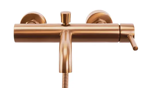 Смеситель для ванны Rea Lungo brushed copper настенный с изливом REA-B1115 Теплый закат - фото 3